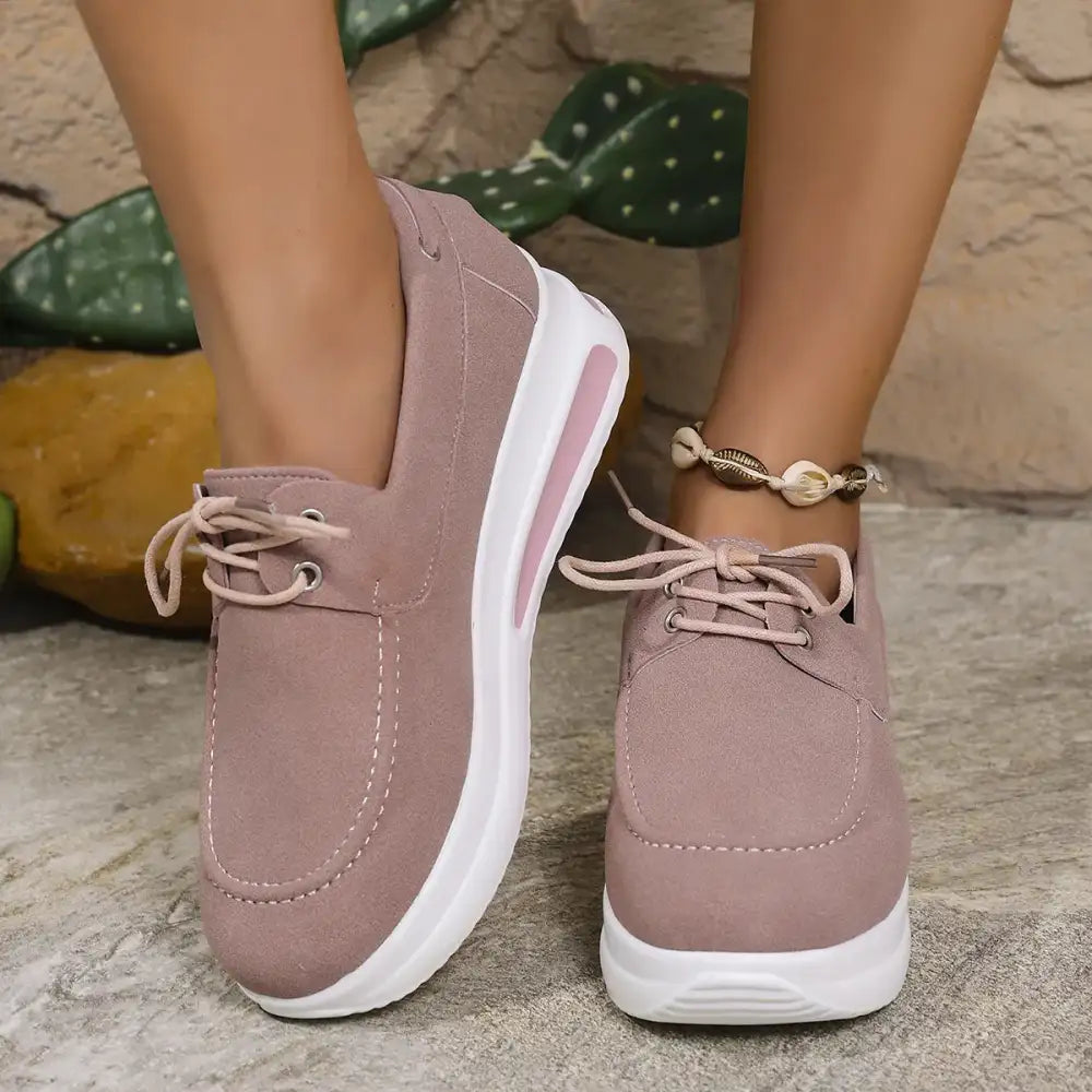 Round Toe Platform Sneakers
