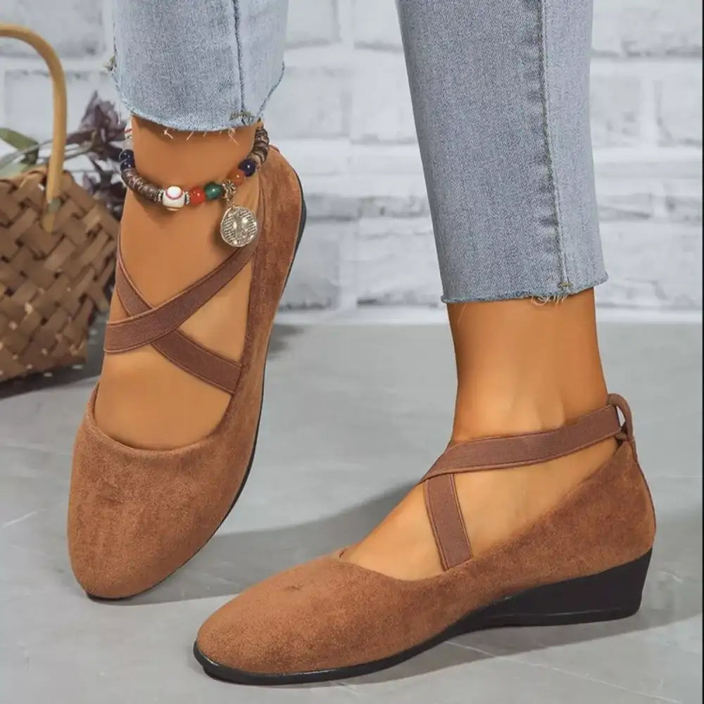 Round Toe Wedge Loafers