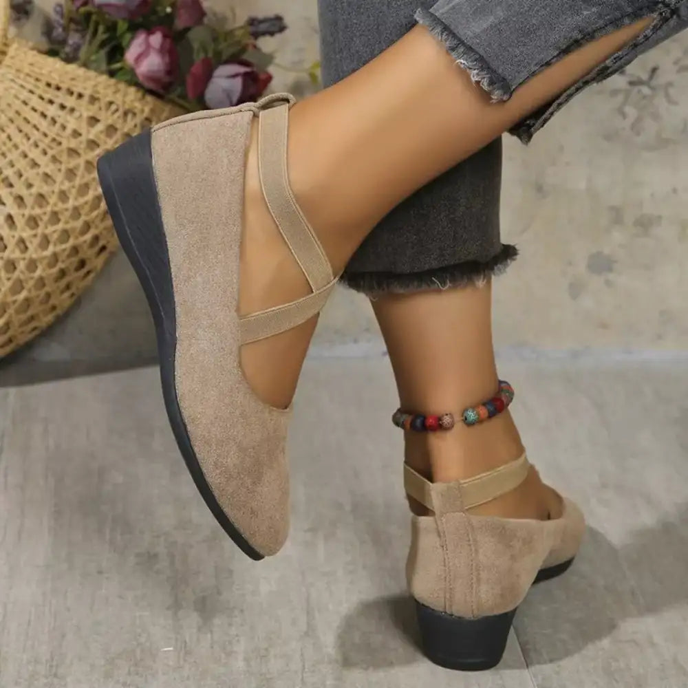 Round Toe Wedge Loafers