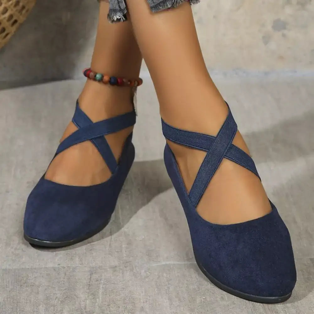 Round Toe Wedge Loafers