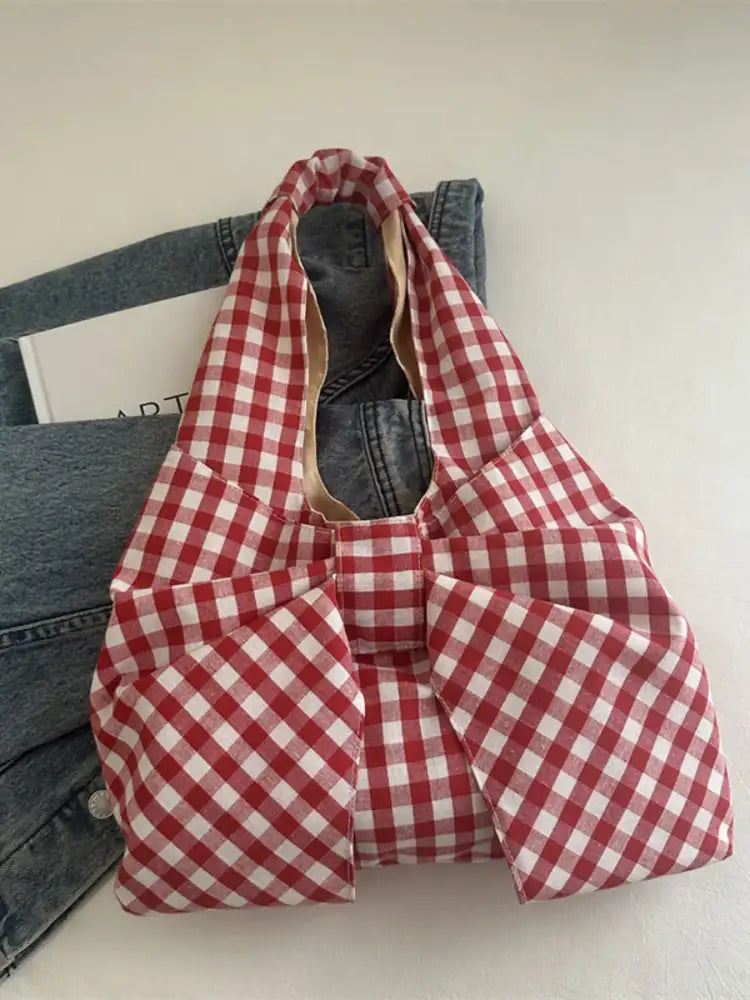 Ruched Bow Shoulder Bag