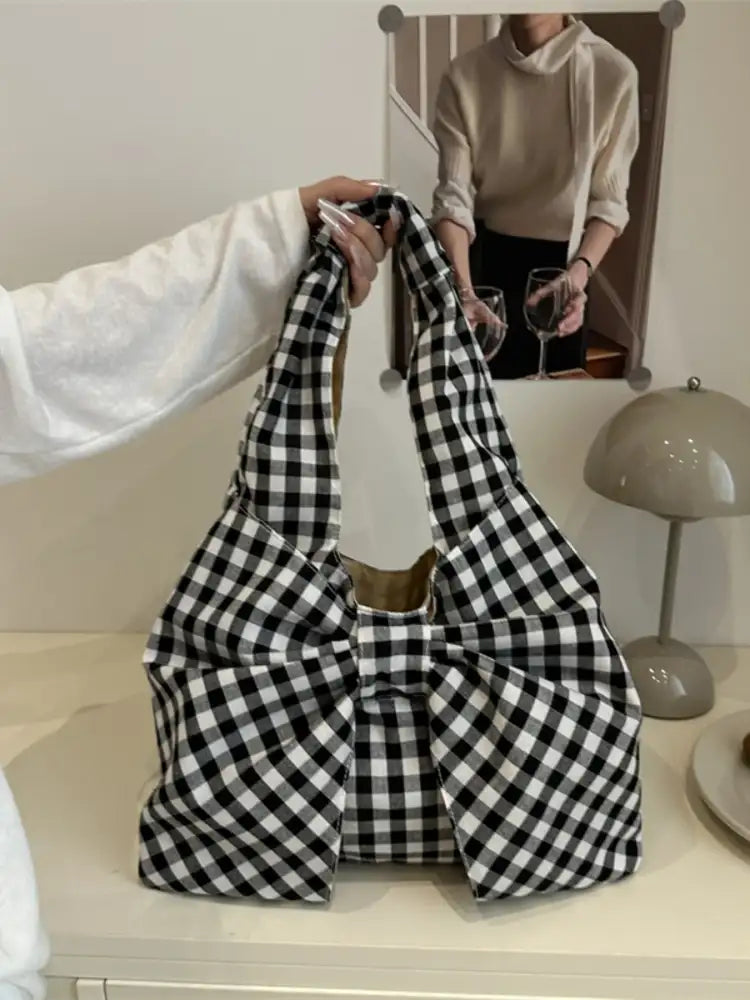 Ruched Bow Shoulder Bag