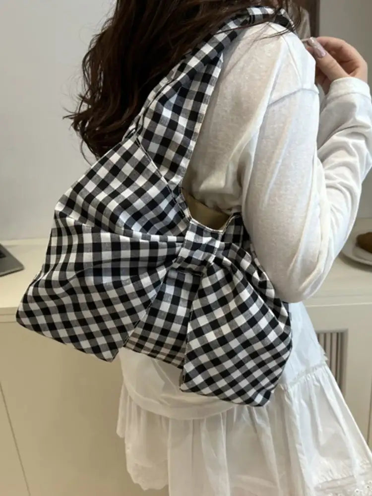 Ruched Bow Shoulder Bag