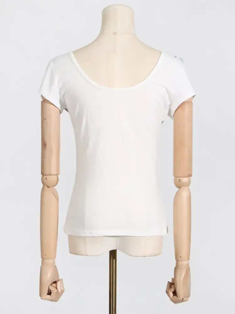 Ruffled Round Neck Top