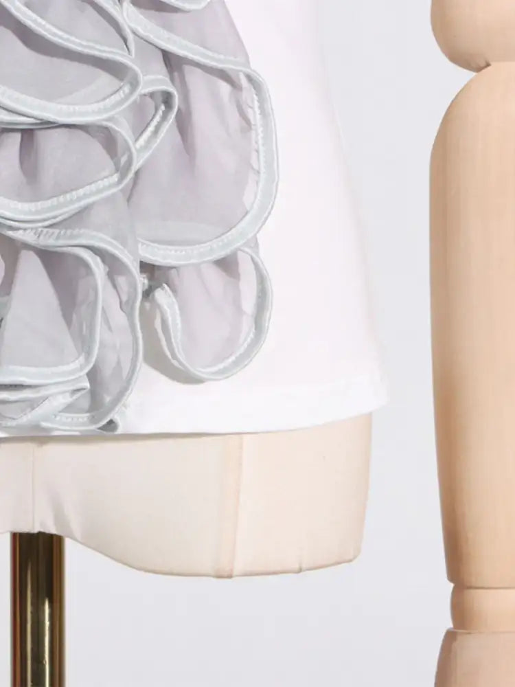 Ruffled Round Neck Top