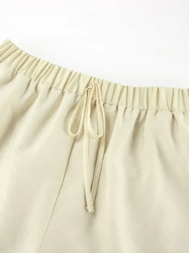 Ruffled V-Neck Top and Shorts Set