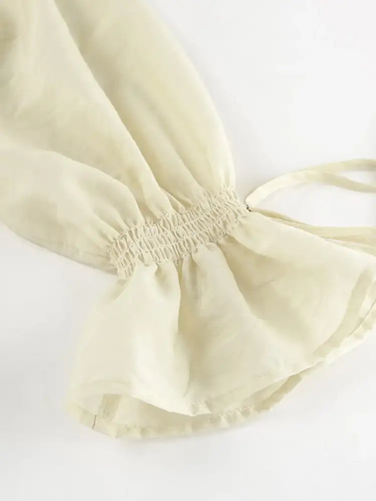 Ruffled V-Neck Top and Shorts Set