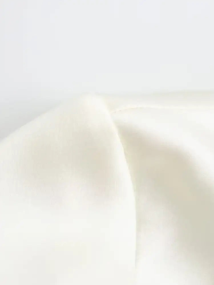 Satin Tie-Front Long Sleeve Shirt