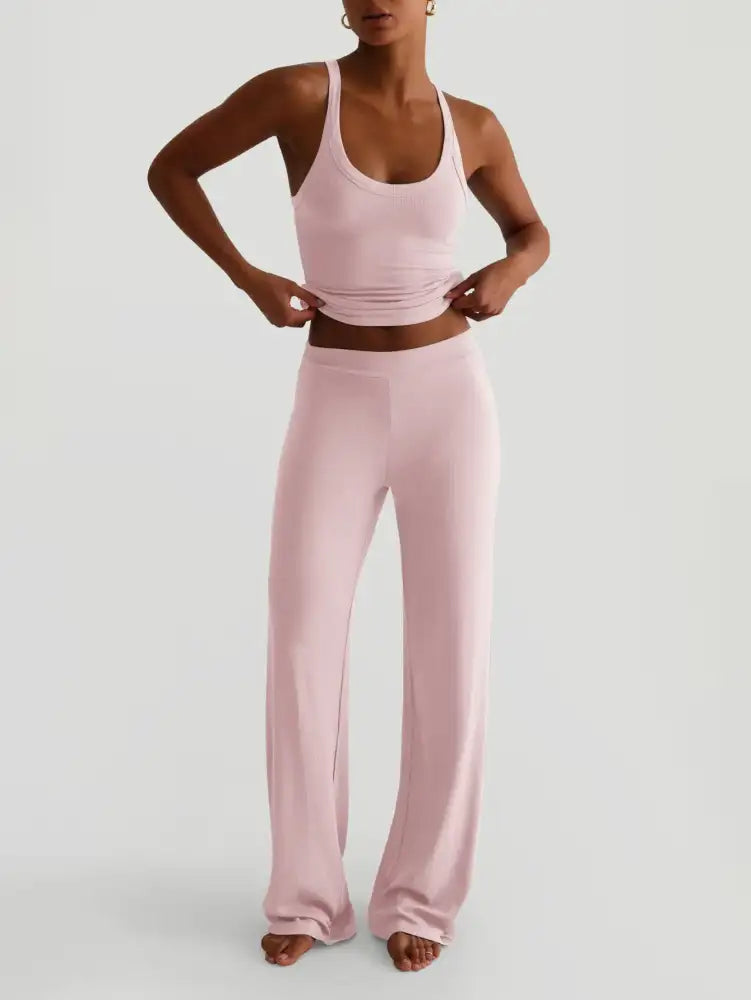 Scoop Neck Tank and Pants Set