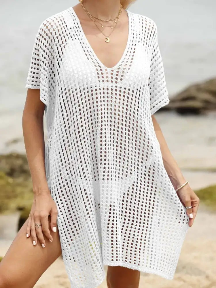 Side Tied V-Neck Cover-Up