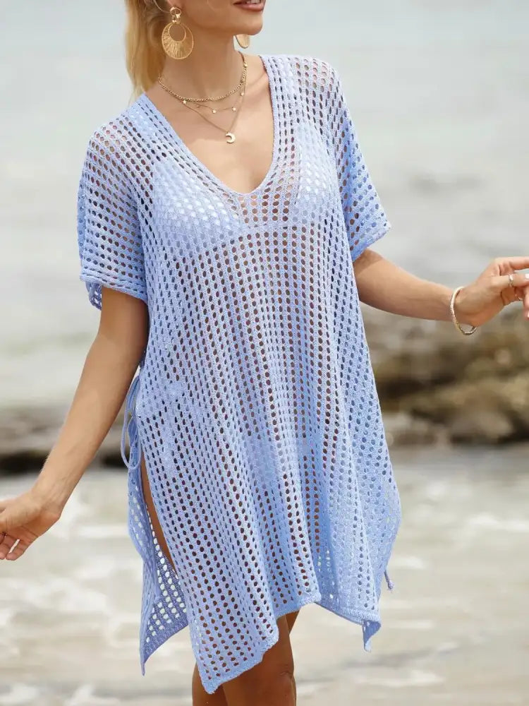 Side Tied V-Neck Cover-Up
