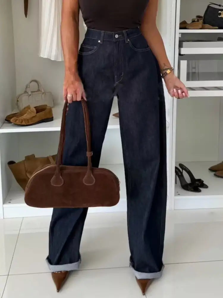 Single-Breasted Blazer and Jeans Denim Set