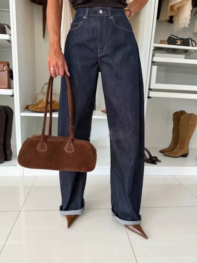 Single-Breasted Blazer and Jeans Denim Set