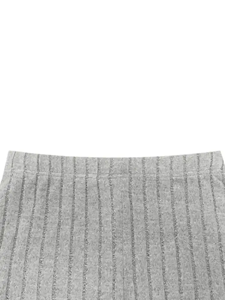 Slit V-Neck Ribbed Top and Pants Set