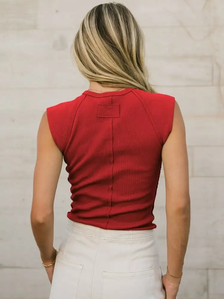 Solid Color Round Neck T-Shirt