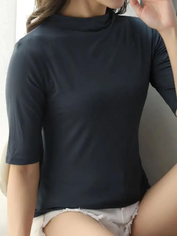 Solid Color Short Sleeve T-Shirt