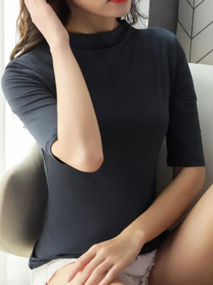 Solid Color Short Sleeve T-Shirt