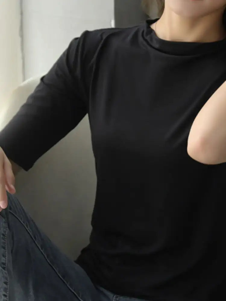 Solid Color Short Sleeve T-Shirt