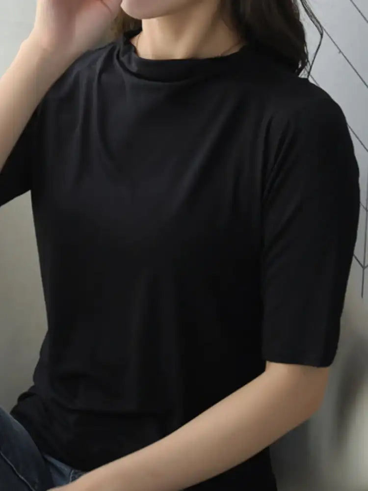 Solid Color Short Sleeve T-Shirt