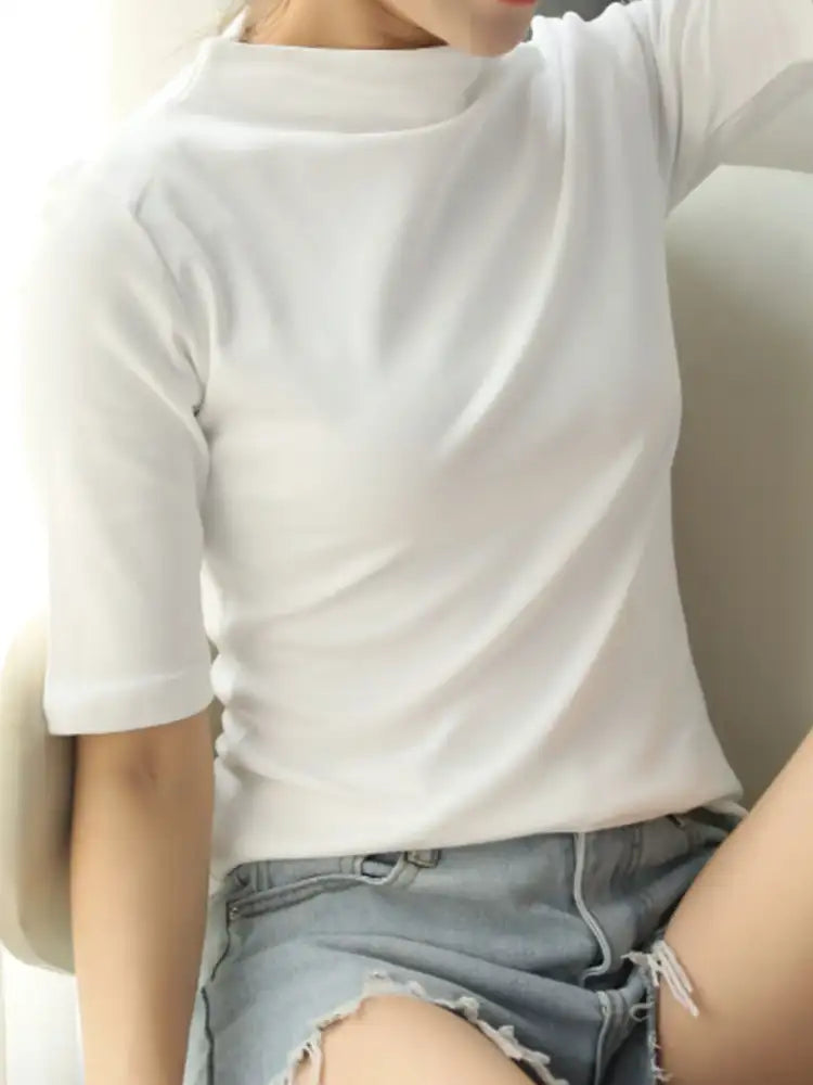 Solid Color Short Sleeve T-Shirt