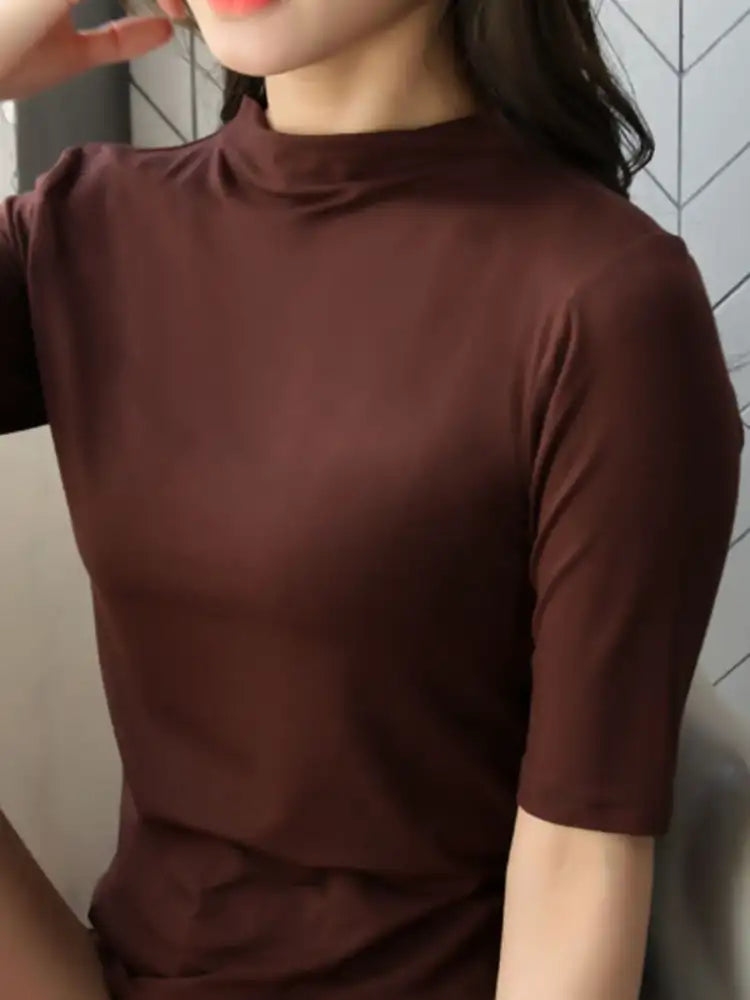 Solid Color Short Sleeve T-Shirt