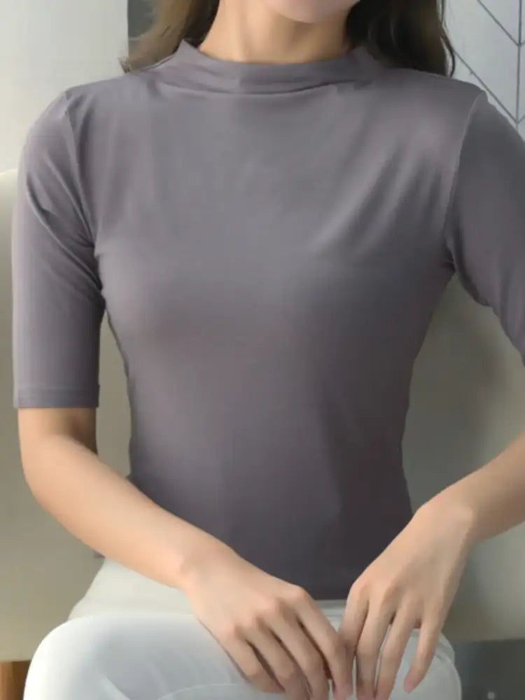 Solid Color Short Sleeve T-Shirt