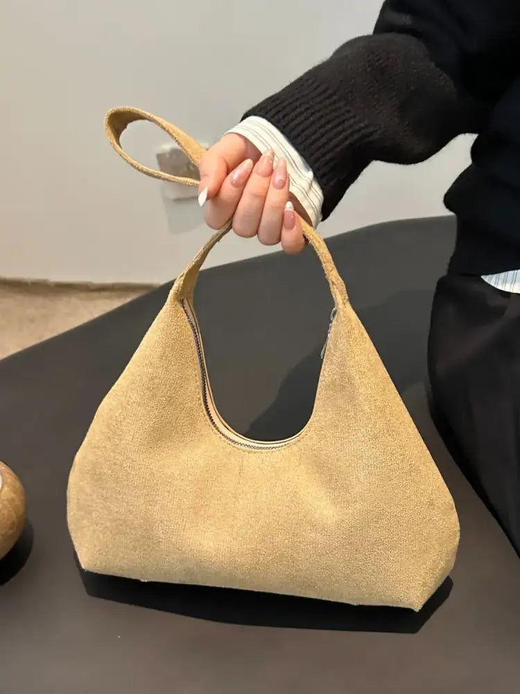 Solid Color Shoulder Bag