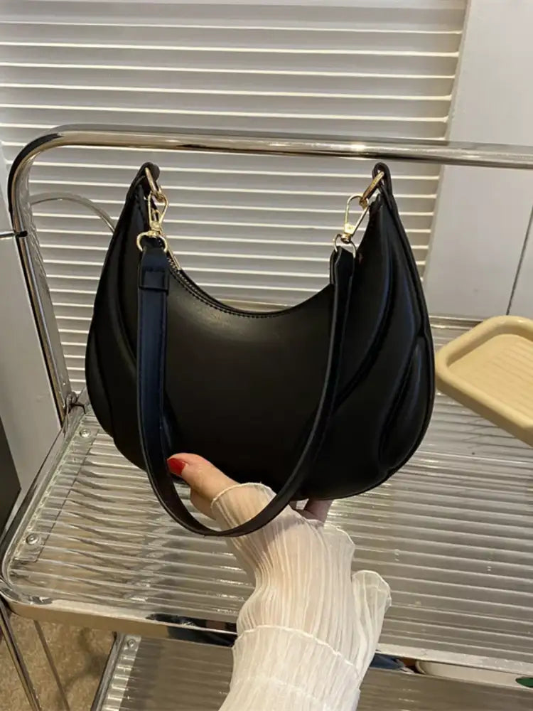 Solid Color Shoulder Bag