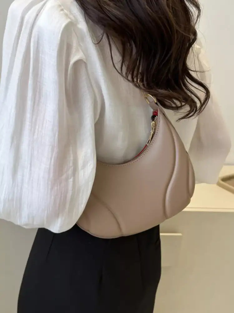 Solid Color Shoulder Bag