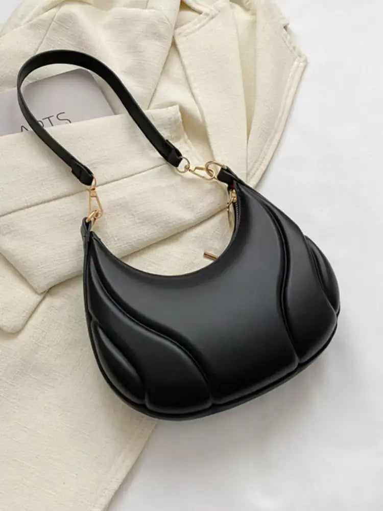 Solid Color Shoulder Bag