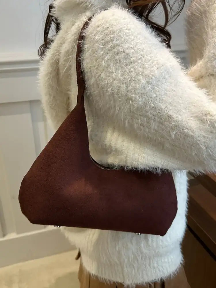 Solid Color Shoulder Bag