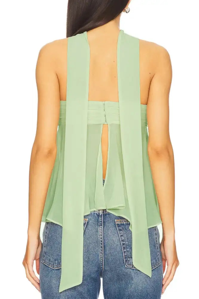 Solid Color Tube Top with Scarf