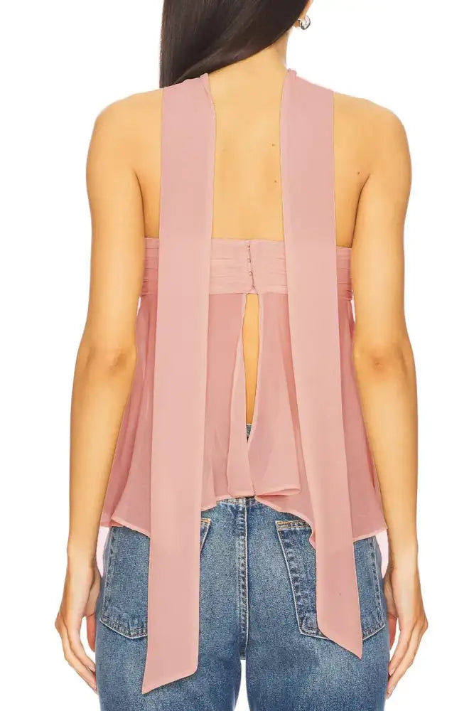 Solid Color Tube Top with Scarf