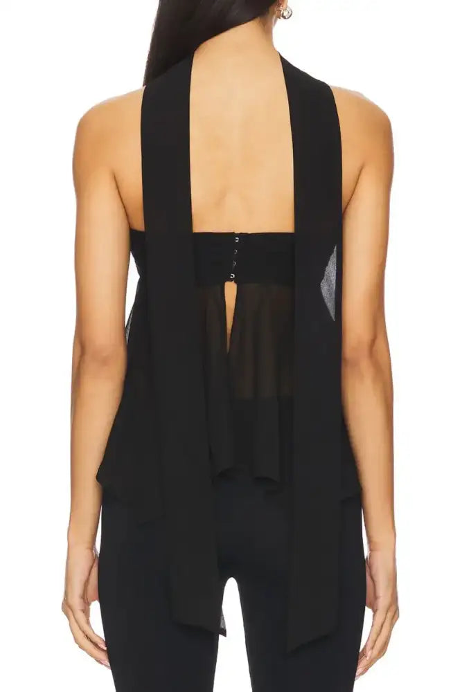 Solid Color Tube Top with Scarf