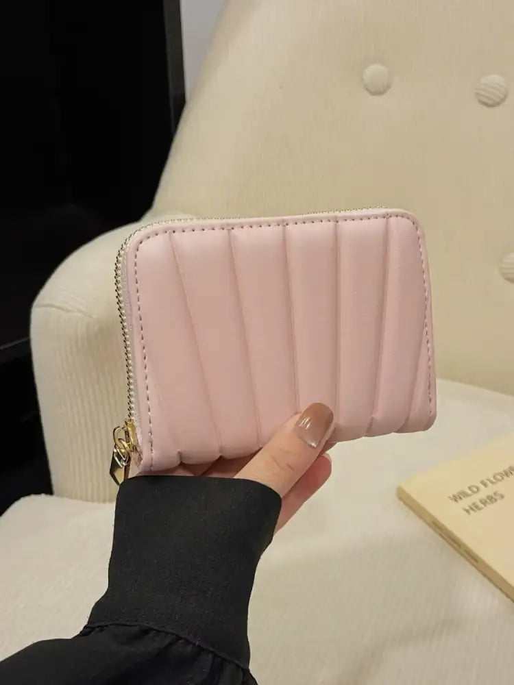 Solid PU Leather Mini Wallet