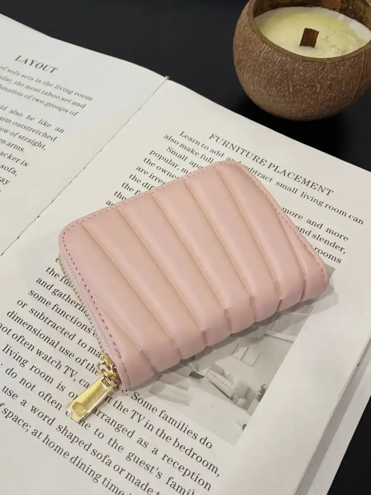 Solid PU Leather Mini Wallet