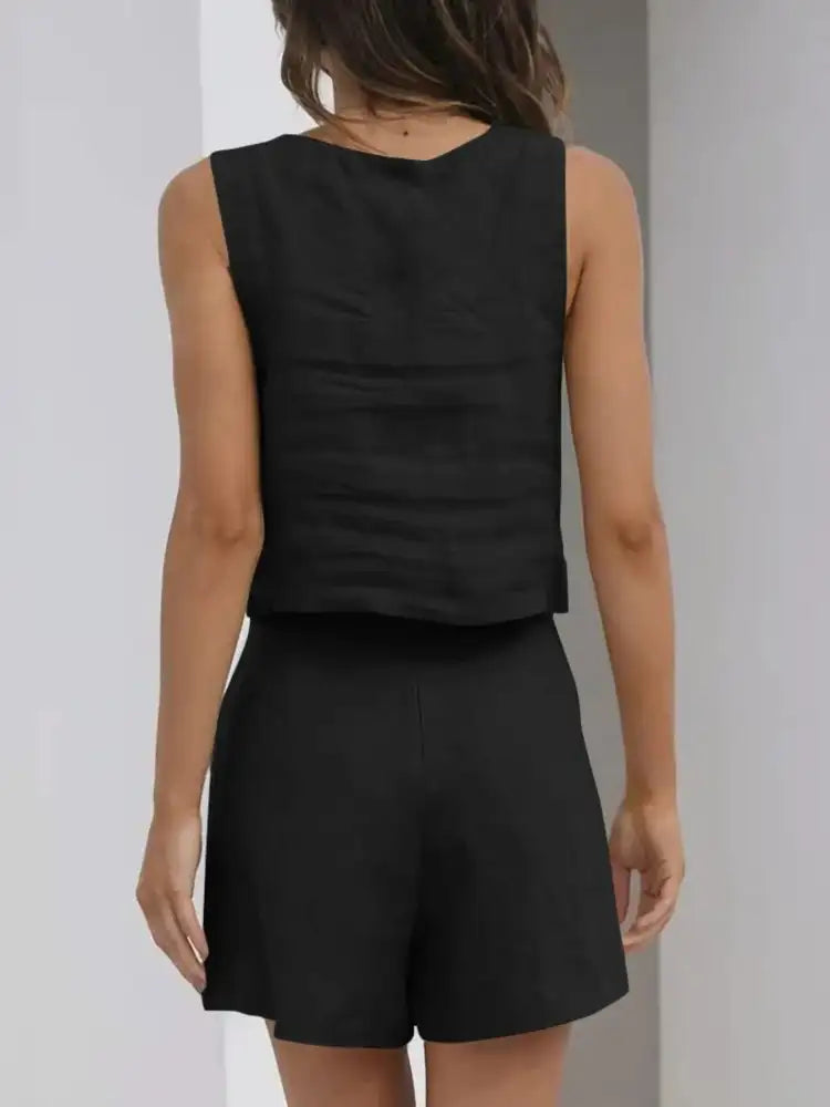 Square Neck Tank and Shorts Set