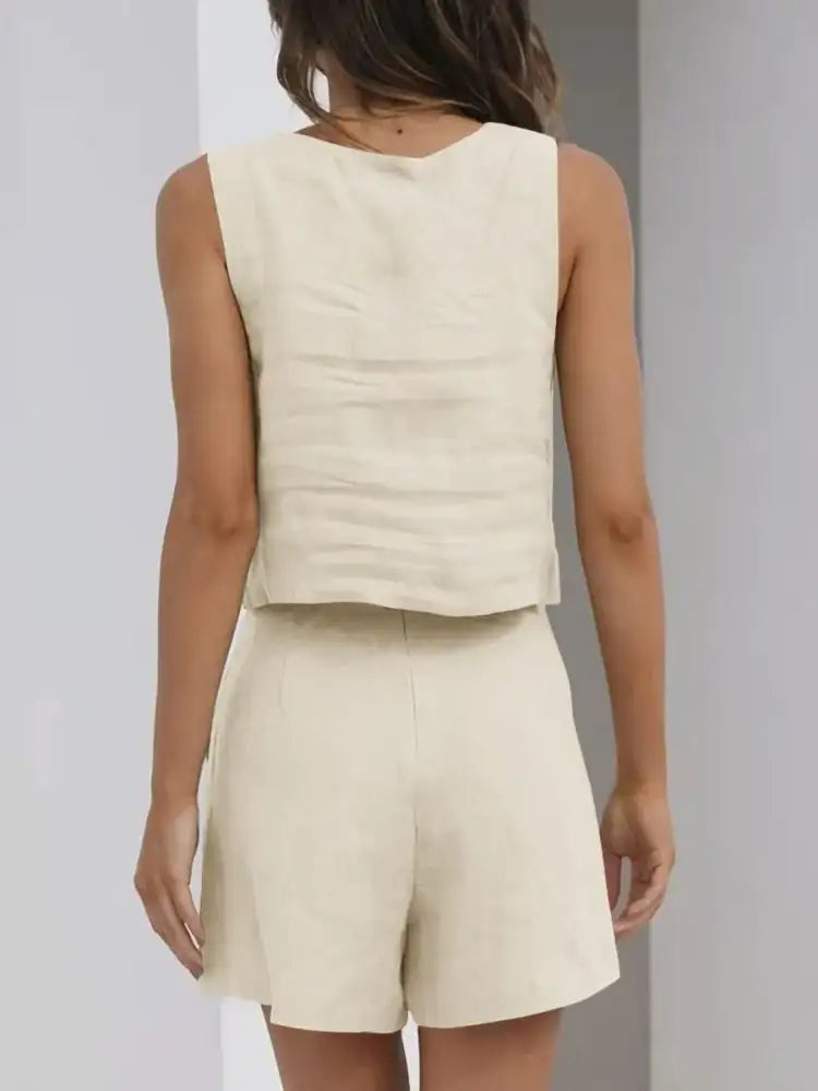 Square Neck Tank and Shorts Set