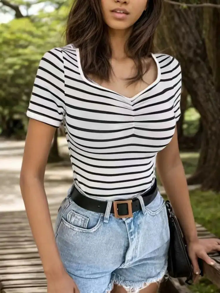 Striped Short Sleeve T-Shirt