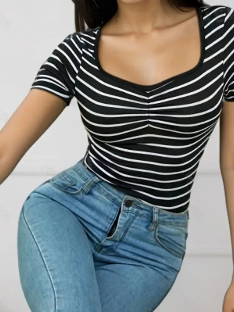 Striped Short Sleeve T-Shirt