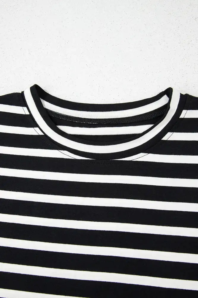 Striped Short Sleeve Top and Shorts Set