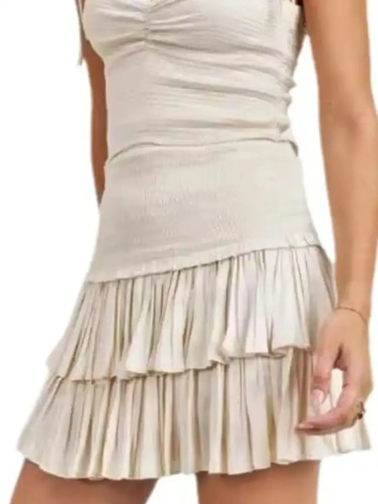 Sweetheart Neck Cami and Skirt Set