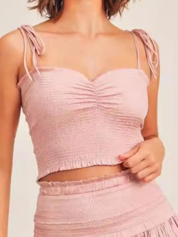 Sweetheart Neck Cami and Skirt Set