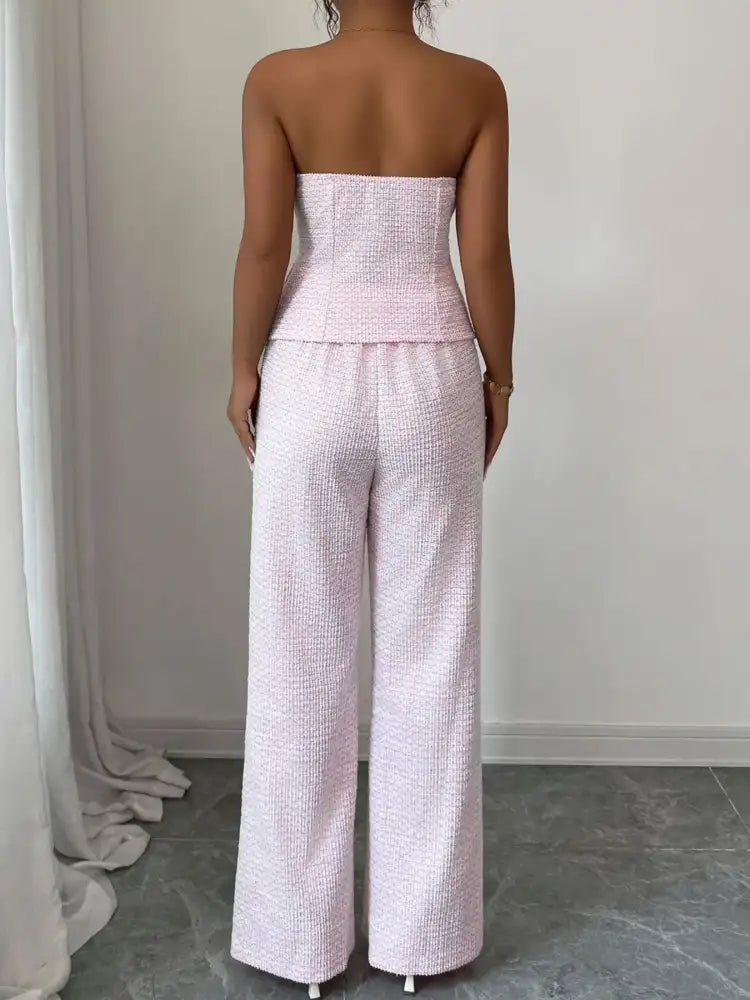 Sweetheart Neck Tube Top and Pants Set