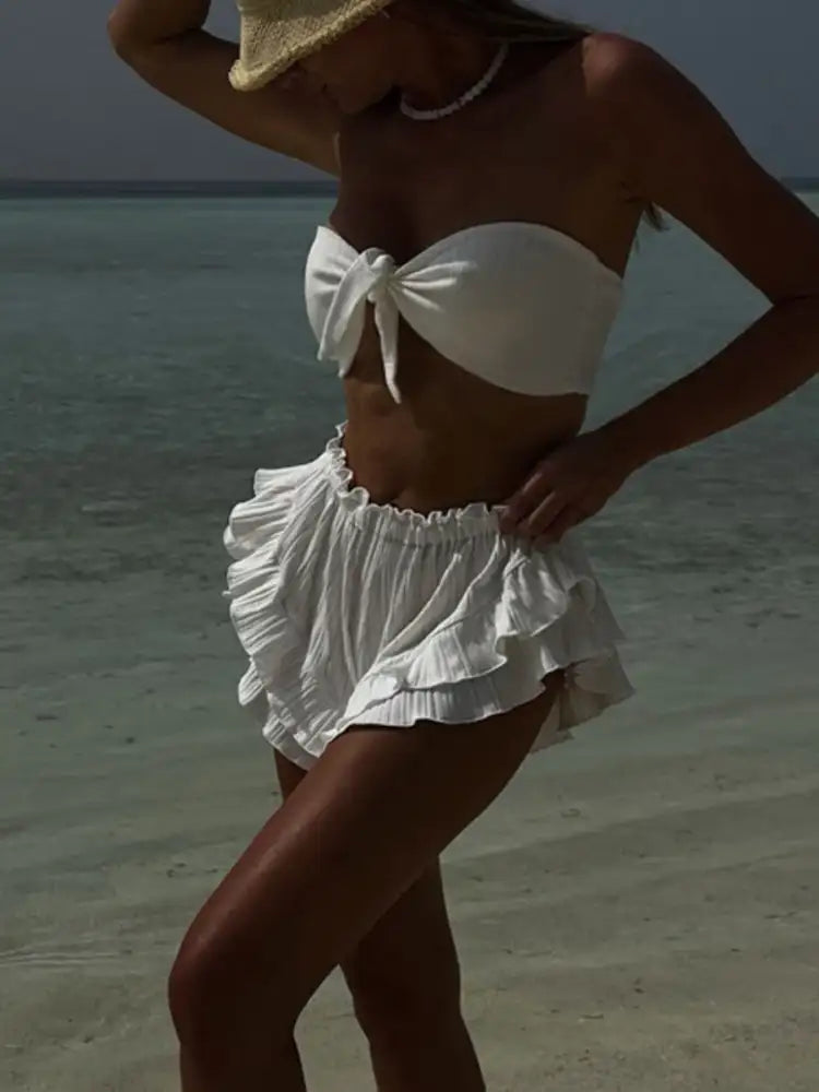 Sweetheart Neck Tube Top and Shorts Set