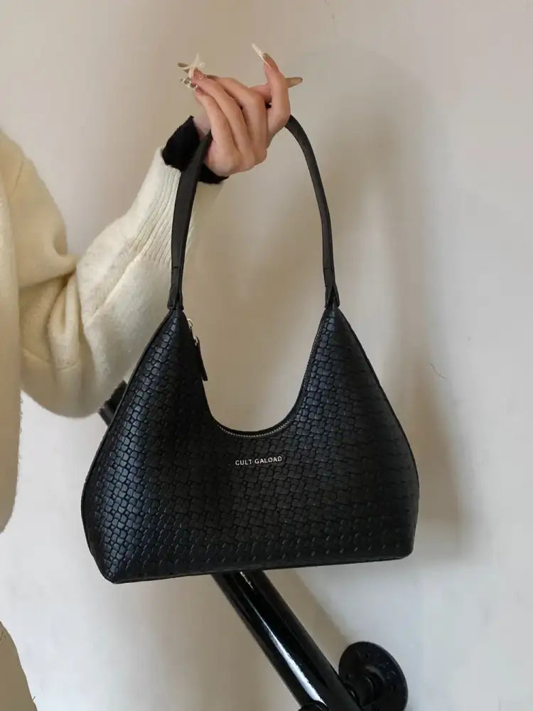 Texture PU Leather Shoulder Bag