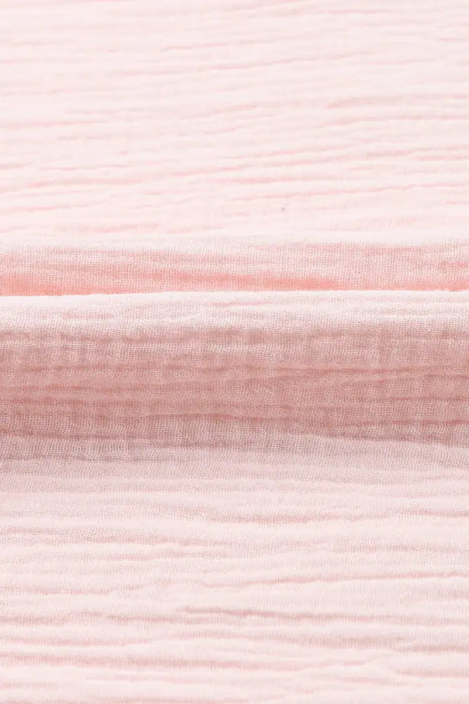 Textured Flutter Sleeve Keyhole Blouse