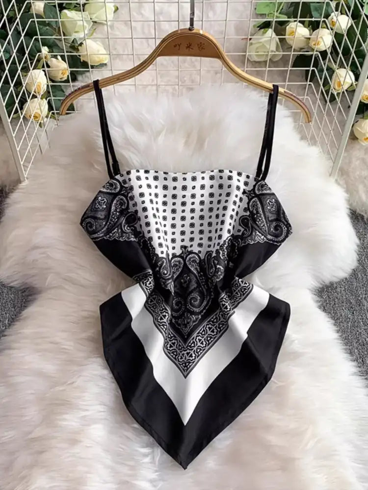 Tie Back Printed Cami and Pants Set