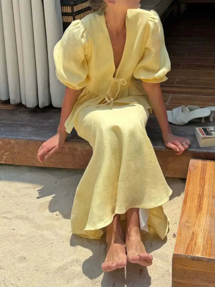 Tie Front Peplum Top and Skirt Set