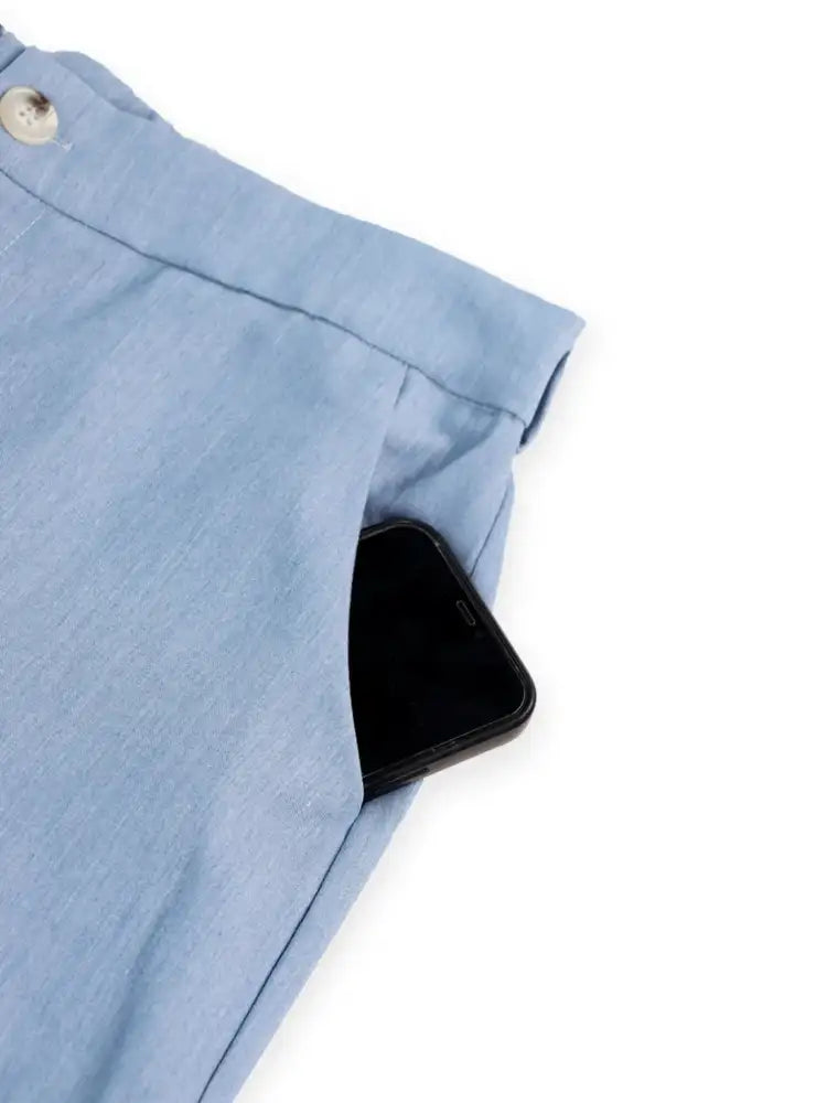 Tie Front Vest and Wide Leg Pants Set